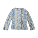 Blue Mesh Snakeprint Shirt