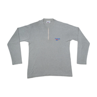 Camisa Reebok vintage de Manga Comprida com logótipo Bordado e Meio Fecho
