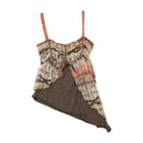 KluXG Asymmetrical Mesh Overlay Tank Top
