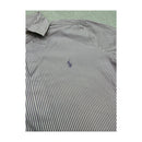 Camisa Ralph Lauren roxa de Manga curta às riscas com Botões