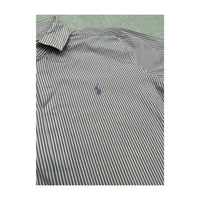 Camisa Ralph Lauren roxa de Manga curta às riscas com Botões