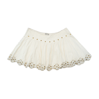Mini saia Guess Jeans branca Adornada com Ilhós