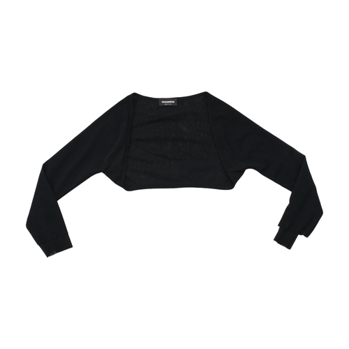 Gilgamesh Sheer Cropped Knit Cardigan