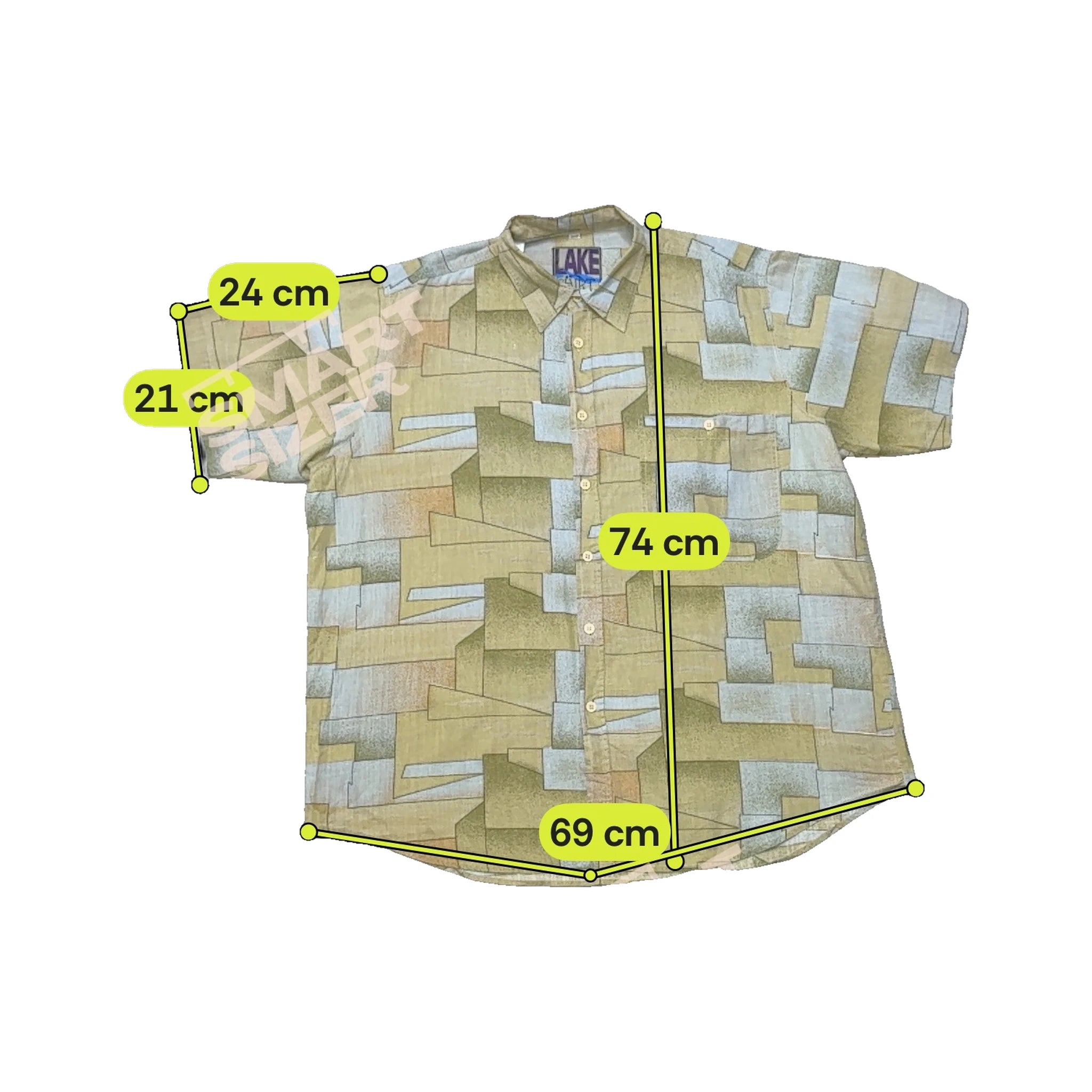 Camisa Lake de Manga curta com estampado geométrico abstrato