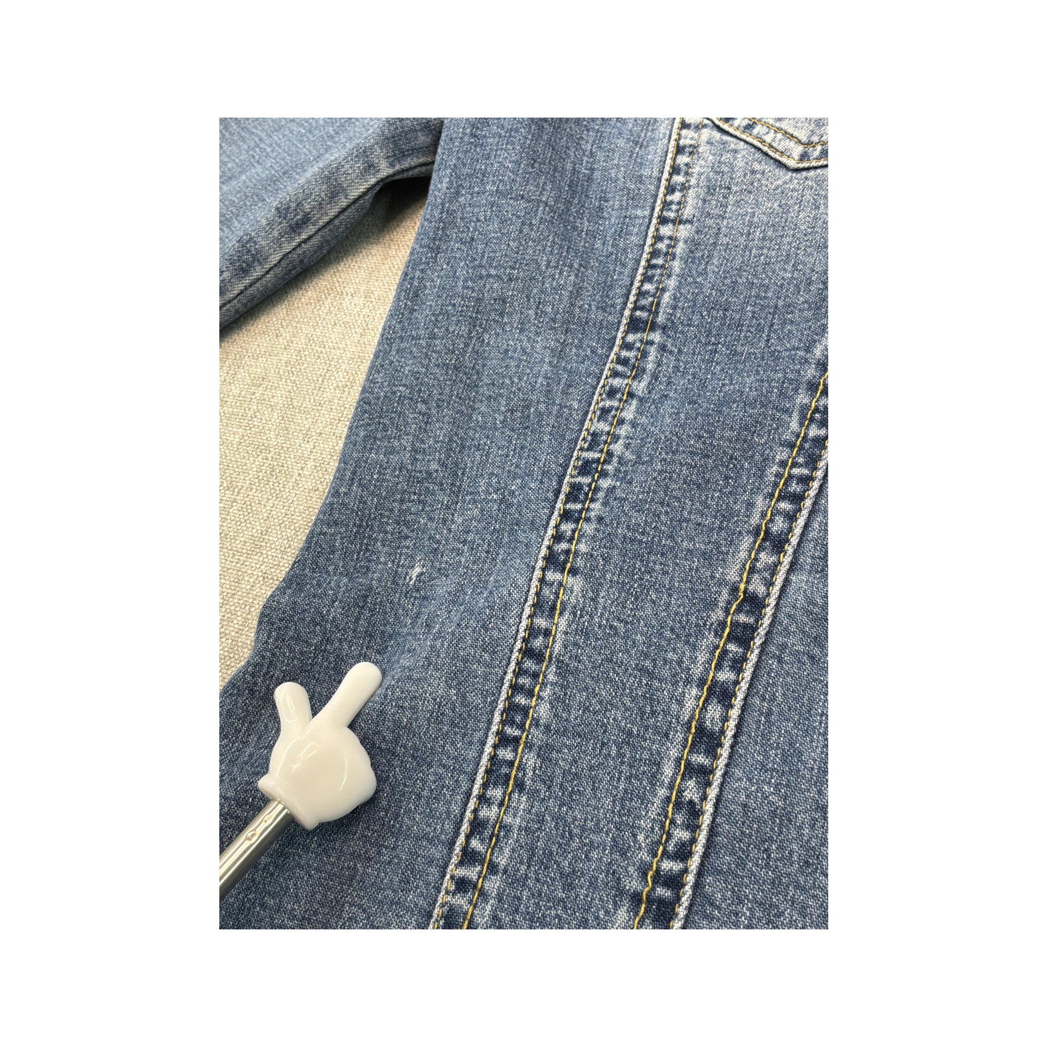 Vintage Fornarina Fitted Denim Snap Front Jacket Shirt