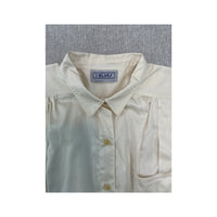 I Blues Pleated Front Button-Up Blouse