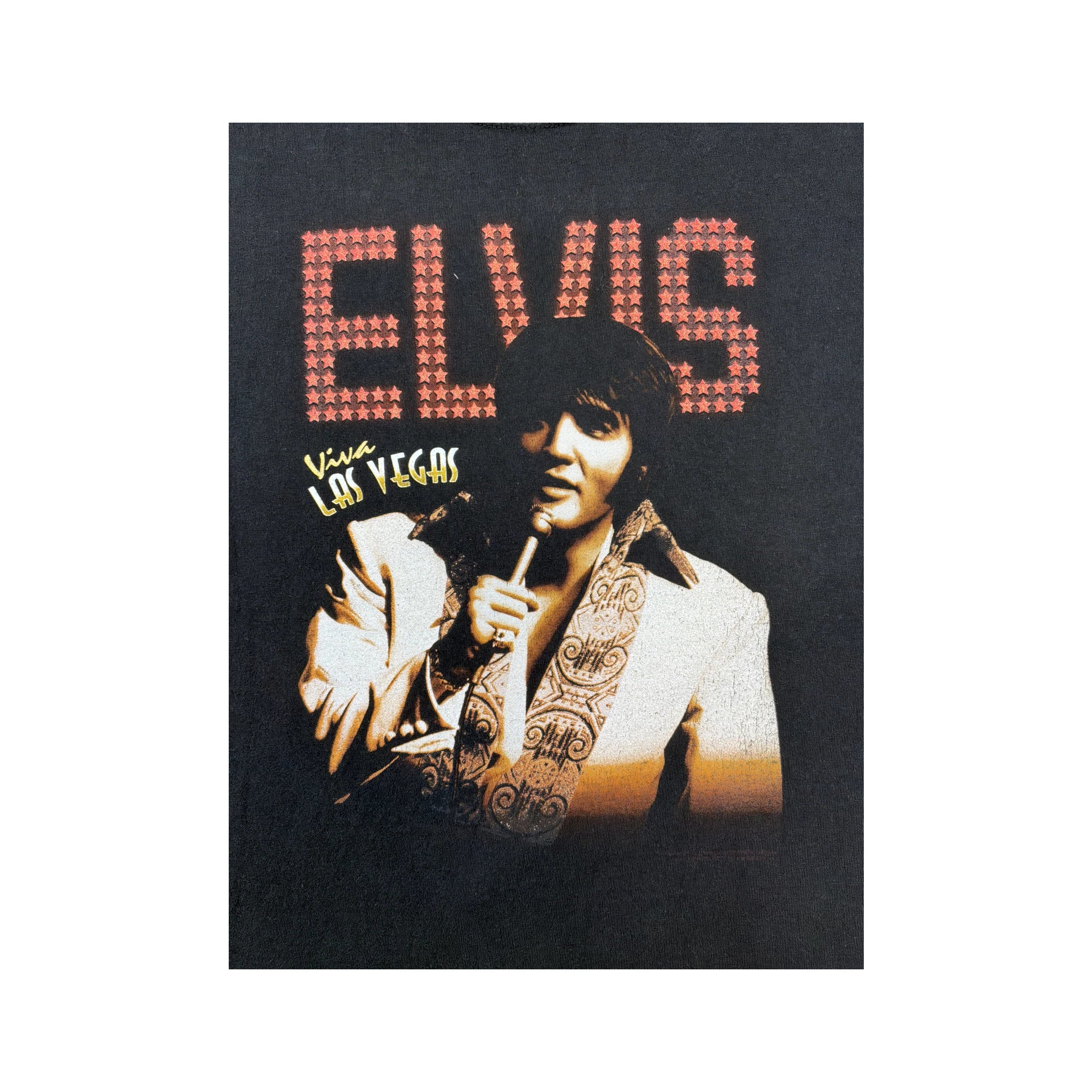 T-shirt Delta Magnum Weight Elvis Viva Las Vegas com estampado gráfico