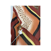 Made in Italy Patchwork Paisley Floral Tie Shoulder Handkerchief Hem Midi Dress