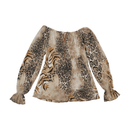 Beige Animal Print Blouse
