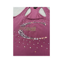 Just Cavalli Sequin Logo Racerback Cotton Tank Top