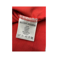 Polo Kappa em piqué de algodão vermelho com logótipo