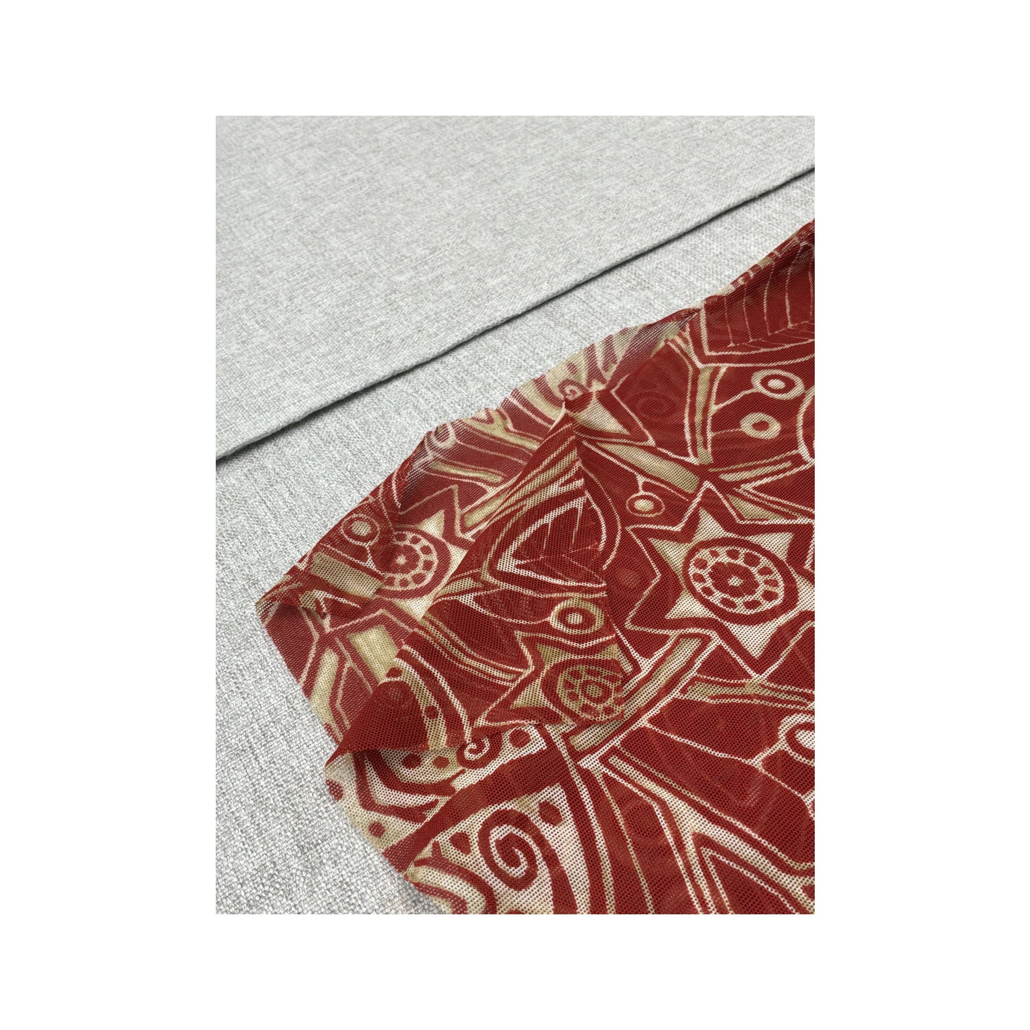 Marella Tricot Abstract Print Sheer Blouse