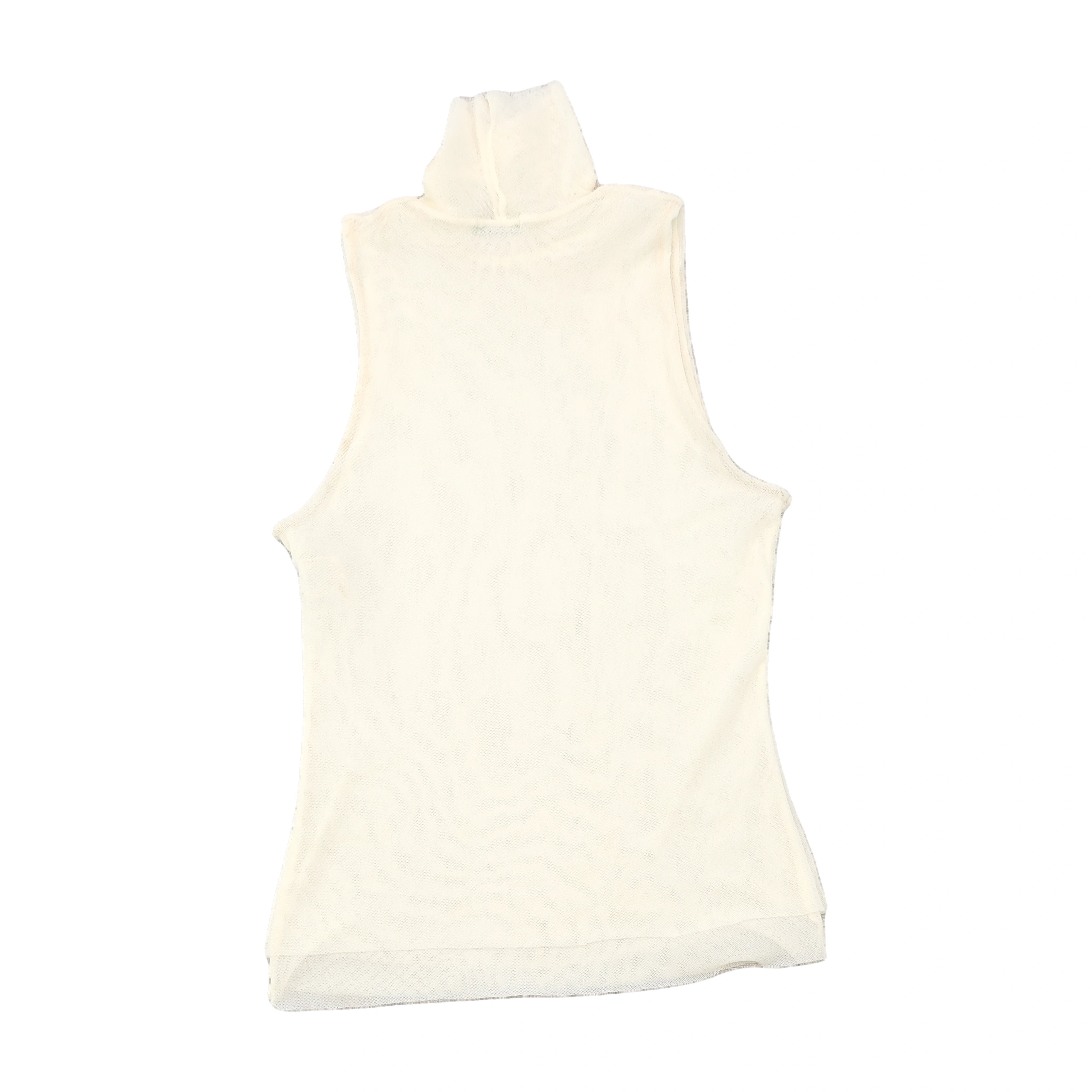 United Colours of Benetton Sheer Sleeveless Turtleneck Tank Top