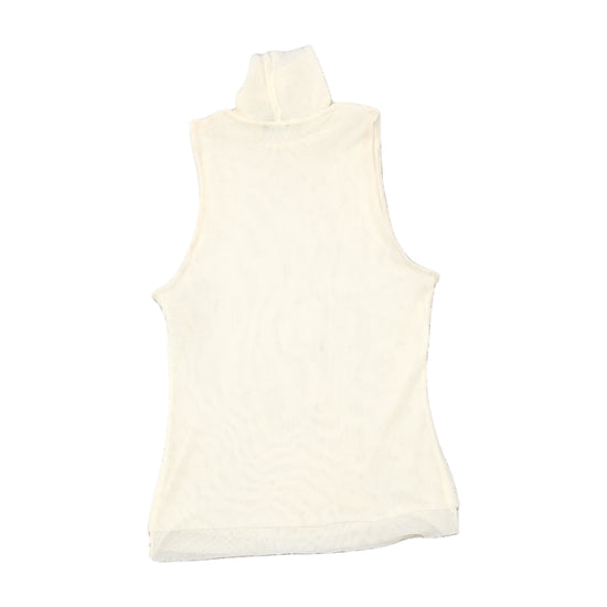 United Colours of Benetton Sheer Sleeveless Turtleneck Tank Top