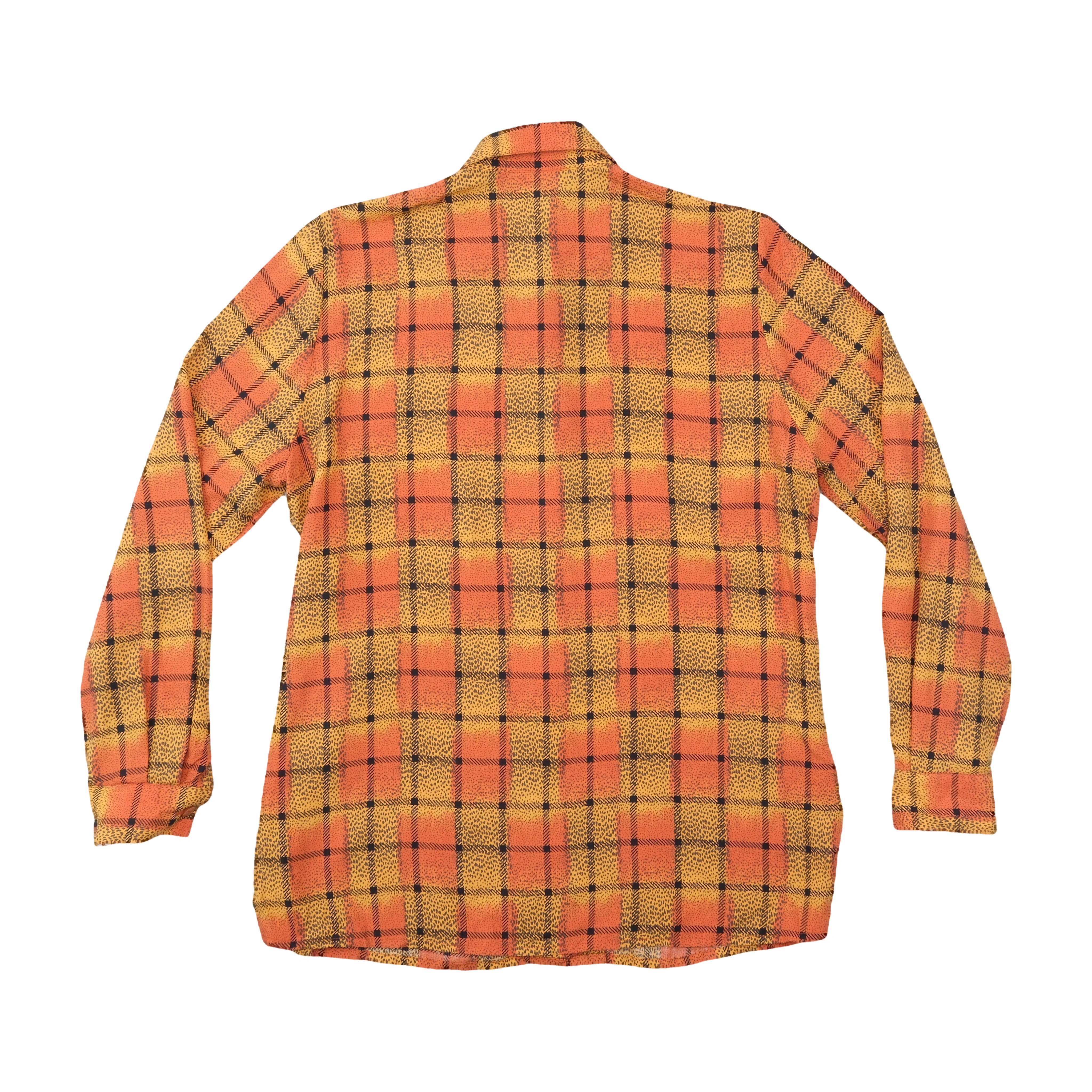 Sommermann Orange &amp; Yellow Plaid Button-Up Shirt