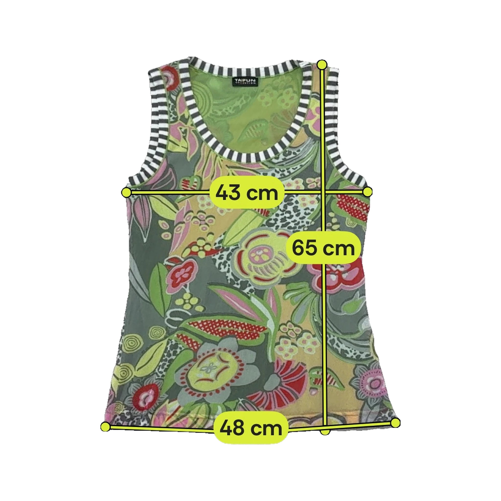 Top de alças Taifun Collection com estampado floral abstrato