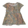 Blusa Camponesa Transparente com estampado Paisley