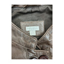 Edina Ronay London Brown Leather Double-Breasted Jacket (L/UK14)
