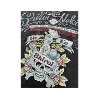 T-shirt Shiroi Neko em algodão com estampado de Caveira e Pinup