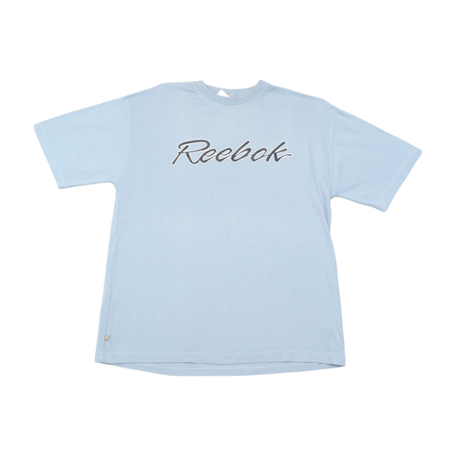Reebok Vintage Light Blue Script Logo Cotton Shirt