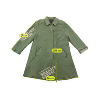 Vintage Olive Green Longline Raglan Utility Jacket