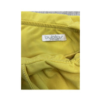 Byblos Yellow One Shoulder Ruffle Tank Top