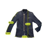 Armani Jeans Dark Wash Denim Zip Jacket with Logo Patches