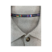 D'Afelini Beige Knit Polo Sweater