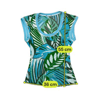 Tropical Leaf Print Tank Top