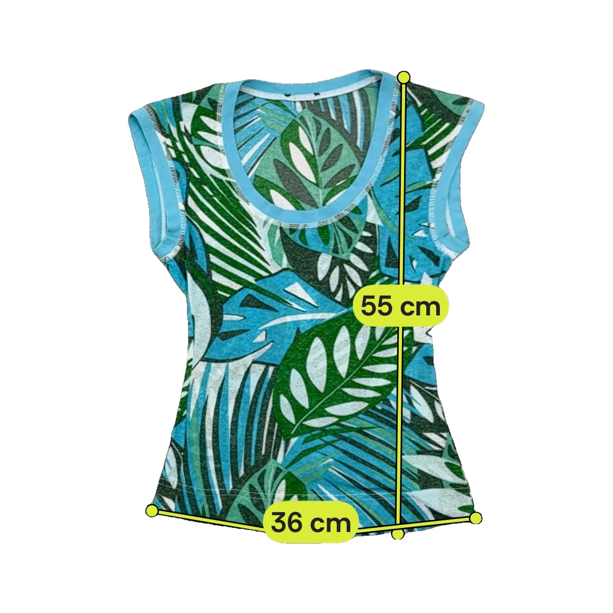Tropical Leaf Print Tank Top