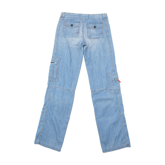 Witboy Light Wash Denim Cargo Pants