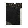 Black Silk Sequin Embellished Flutter Sleeve Blouse