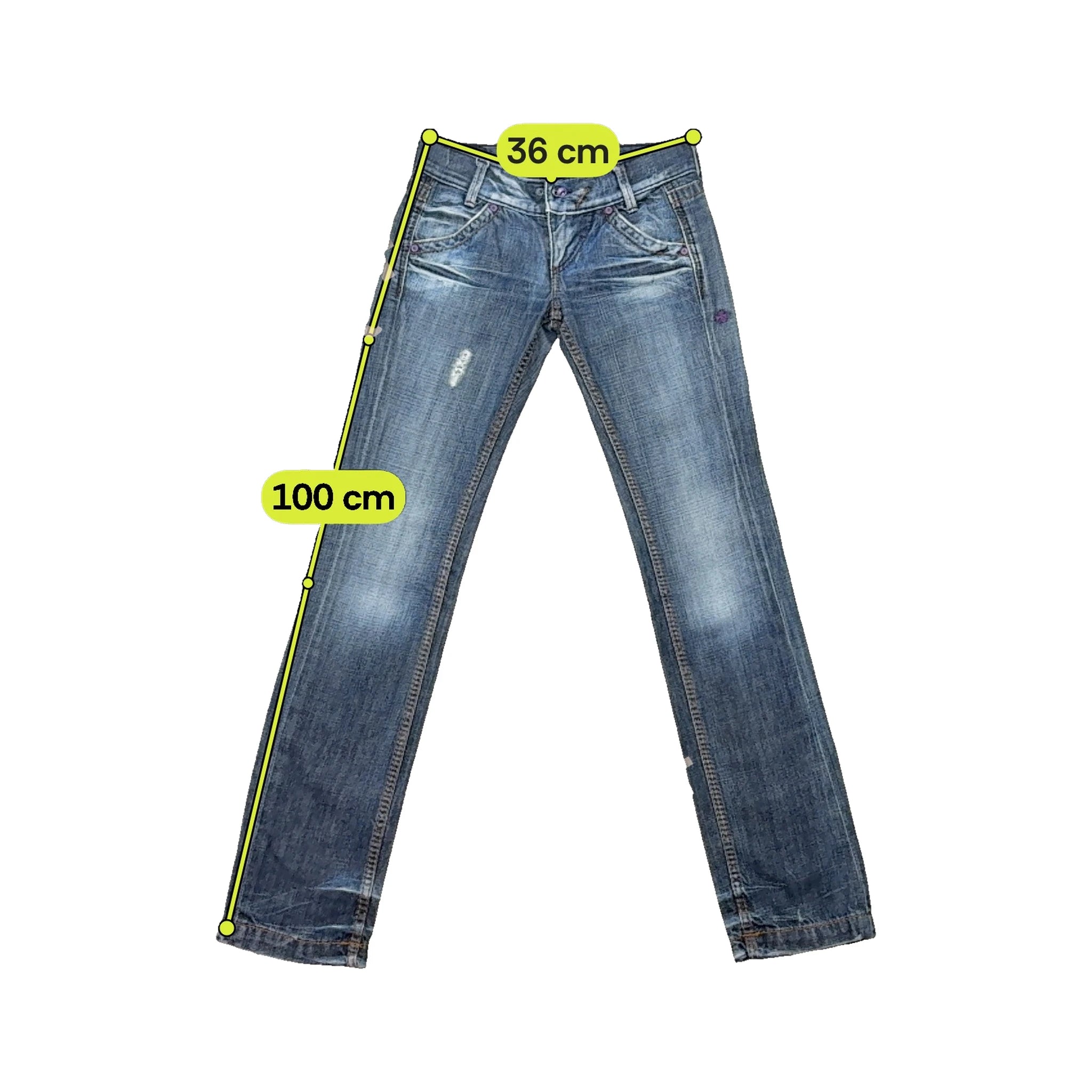 Miss Sixty Low Rise Distressed Denim Jeans