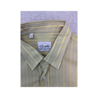 Class Club Uomo Pale Yellow Striped Short Sleeve Shirt