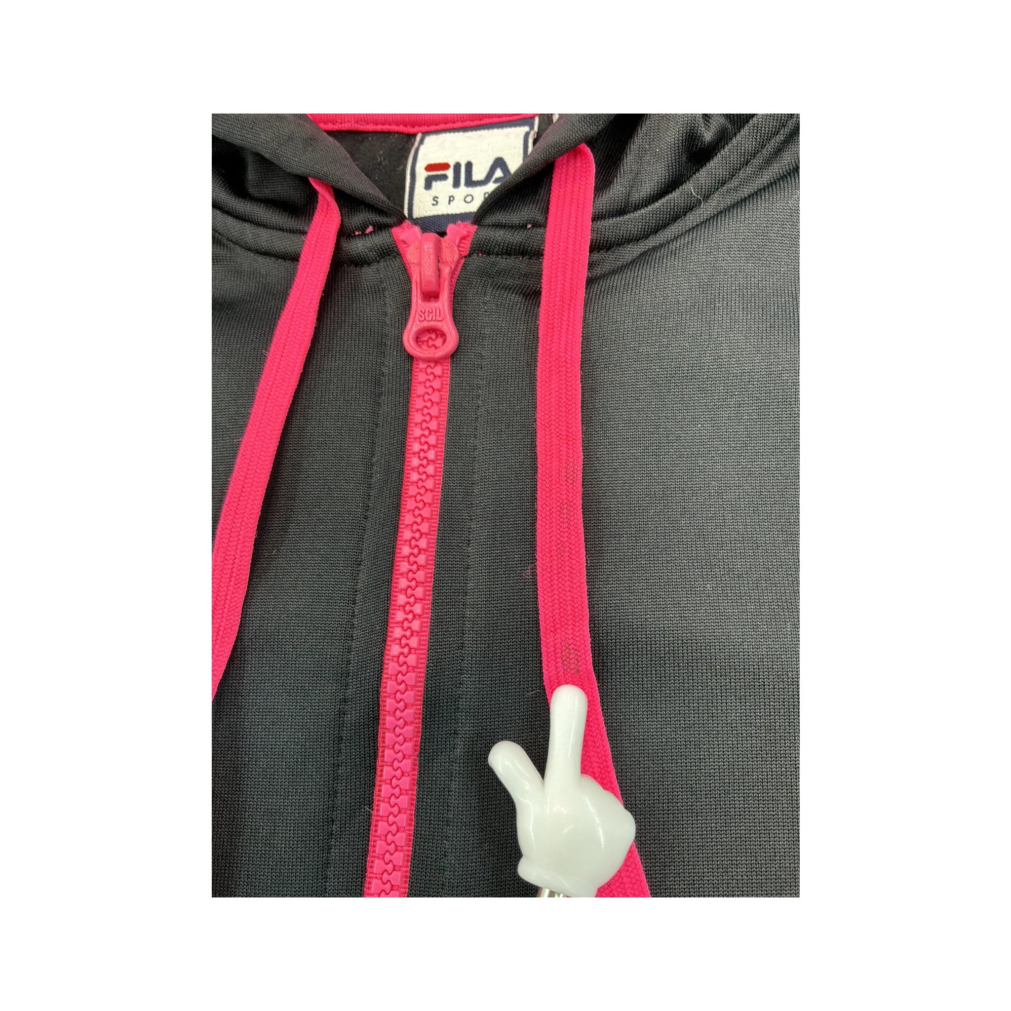 Fila Sport Black Pink Full Zip Hoodie