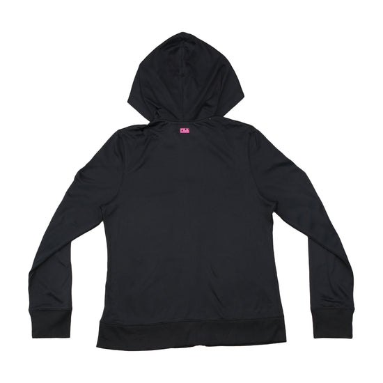 Sweatshirt com capuz Fila Sport preta e rosa com Fecho Total