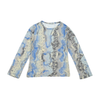 Blue Mesh Snakeprint Shirt