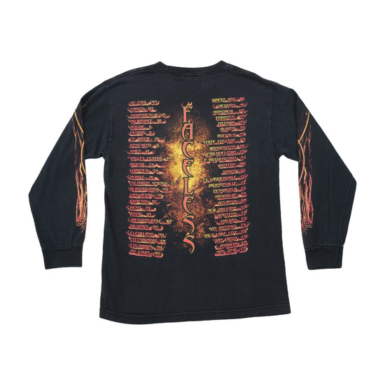 T-shirt Godsmack de Manga Comprida com Mangas com Chamas