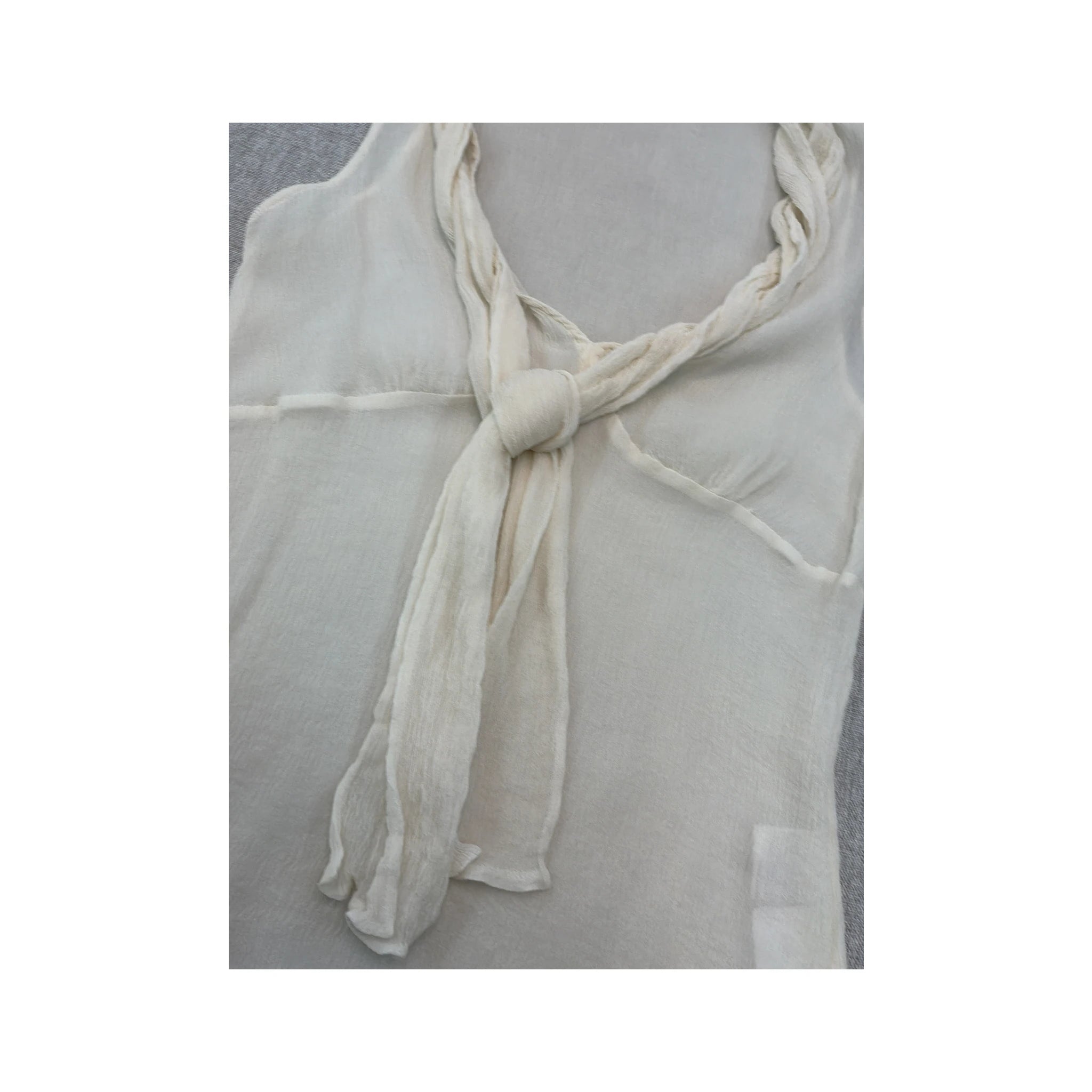 Marella Sleeveless Silk Tie Neck Blouse (Edit Image)