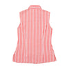 Cedarville Red Gingham Stripe Sleeveless Button-Up Shirt