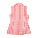 Cedarville Red Gingham Stripe Sleeveless Button-Up Shirt