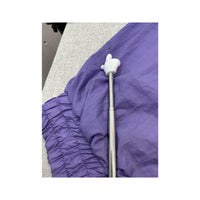 Vintage Abstract Print Purple Windbreaker Jacket