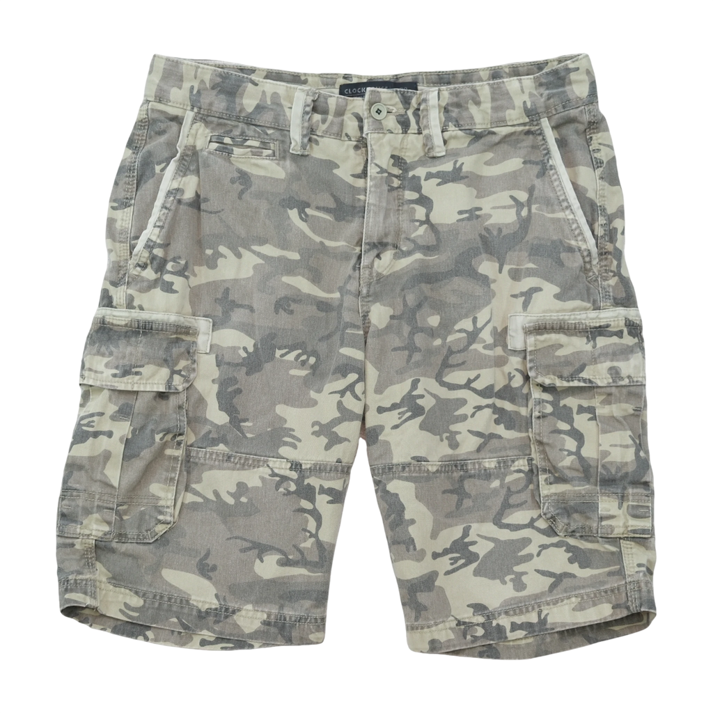 Calções cargo Clockhouse em algodão Camuflado cinzento