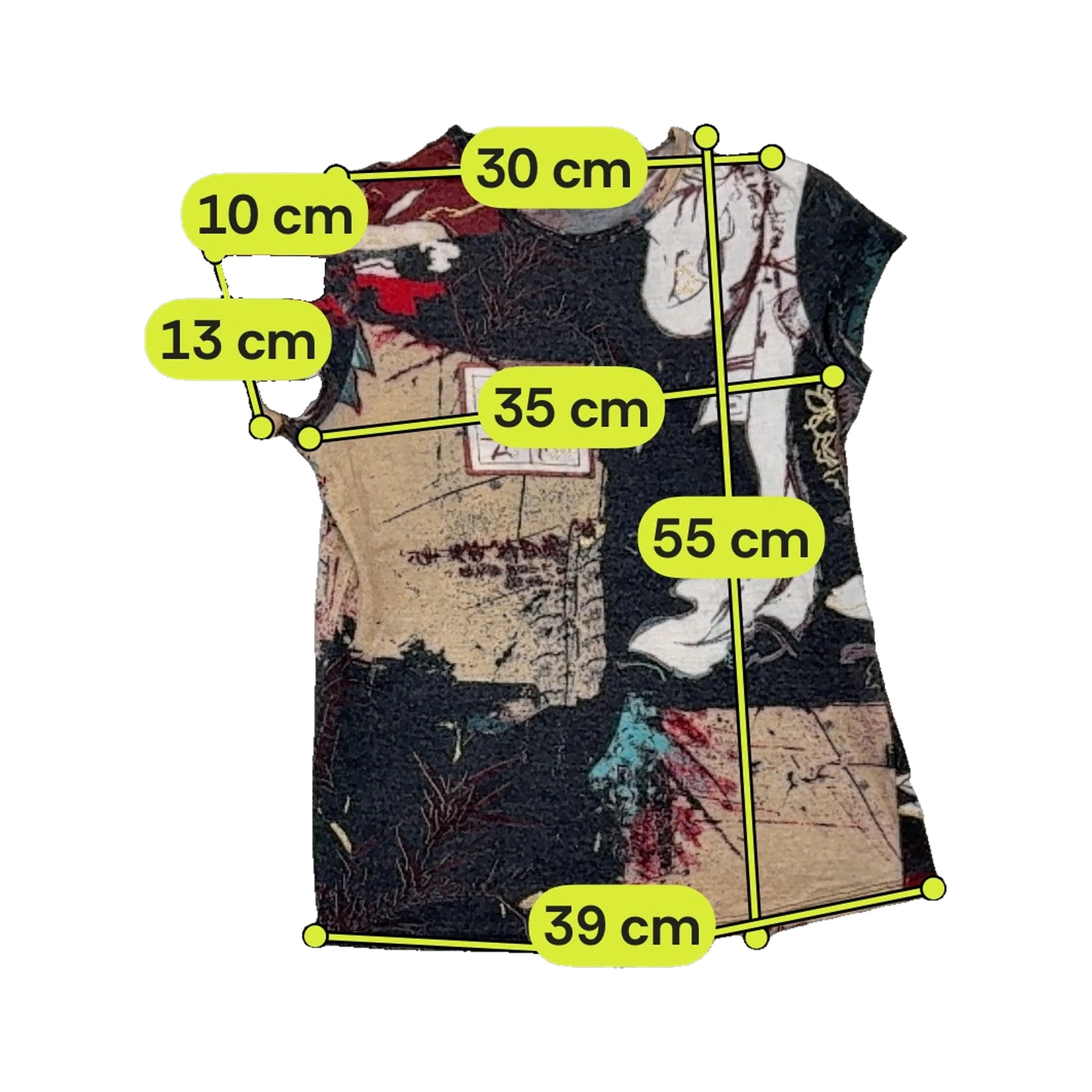 Just Cavalli Abstract Figure Print Wool Blend T-shirt