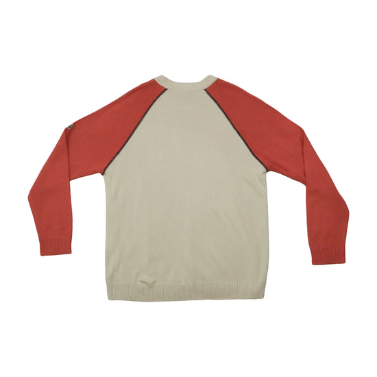 Navigare Vintage Cotton Blend Colorblock Raglan Crewneck Sweater