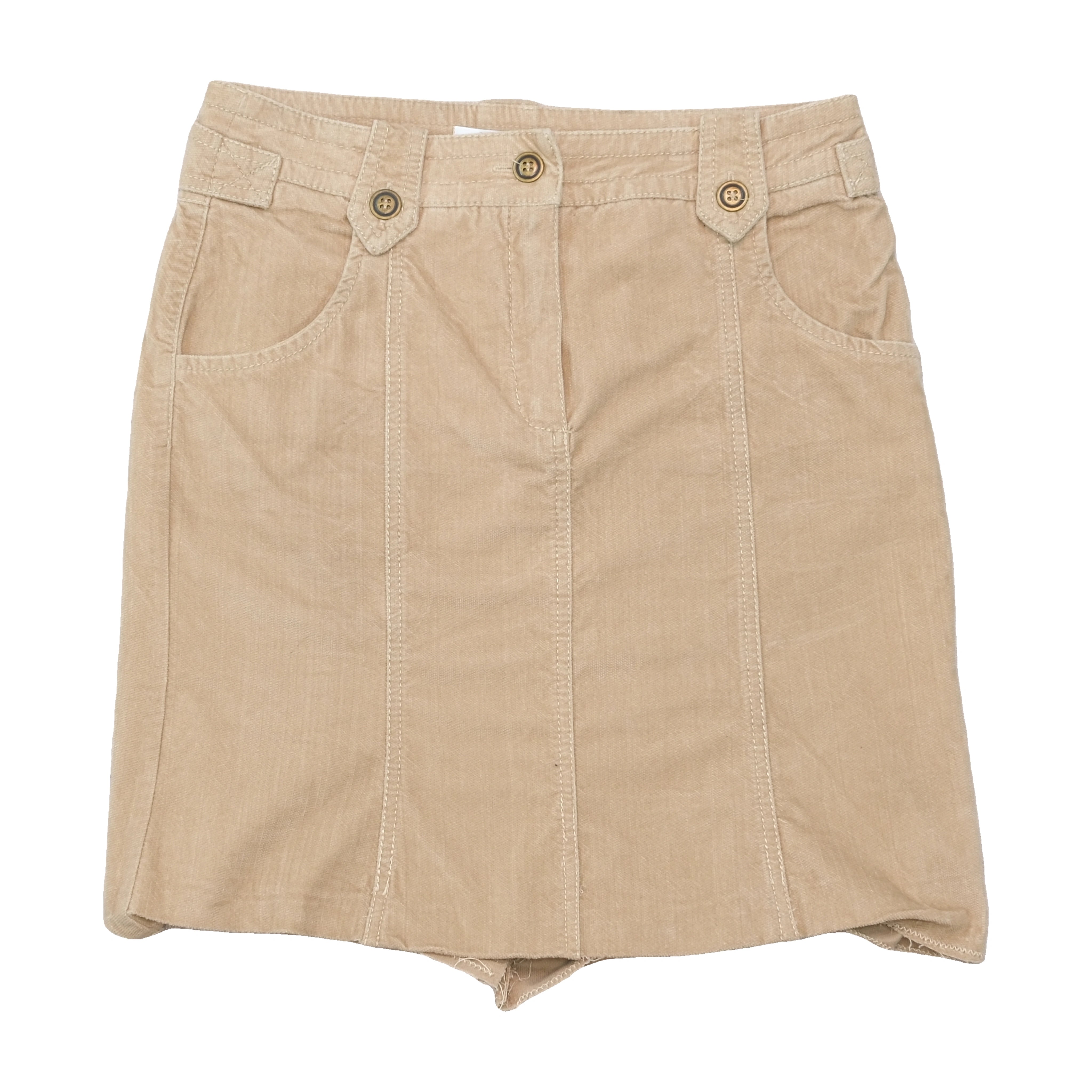 Marella Sport Beige Embroidered Pocket Mini Skirt