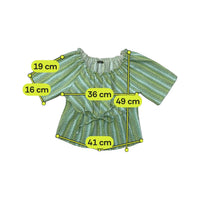 Reds Printed Ruffle Tie Front Blouse