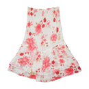 Saia Assimétrica floral com Bainha Lenço
