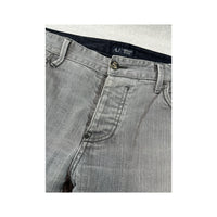 Armani Jeans Comfort Fit Gray Denim Jeans with HOG Eagle Back Patch