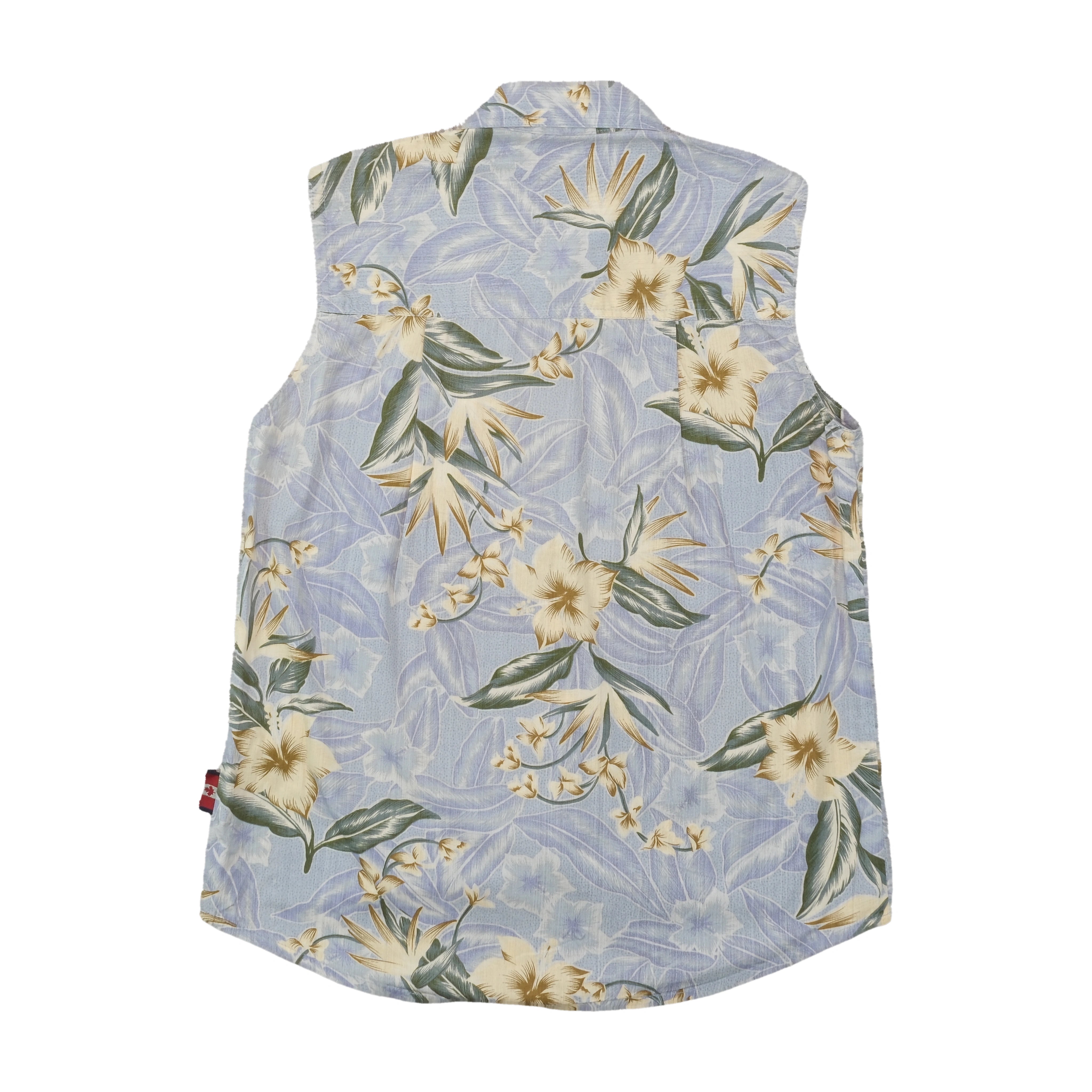 Canadian Sports & Fishing Floral Sleeveless Button-Up Shirt